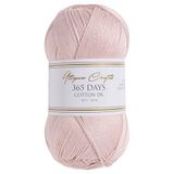 Utopia Crafts 365 dagen gemerceriseerd gekamd katoen DK garen voor breien en haken (poederroze, 100 g)