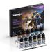 Vallejo Hobbyverf Acrylverf - 77272 True Metallic Metal - Starter Set incl. 1 Miniatuur - 1 Penseel - Acryl Set - 12x Verf set - 12x 18 ml