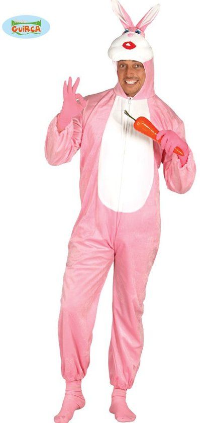 Guirca Haas & Konijn Kostuum Roze Konijn Bertus Bunny Maat 52-54