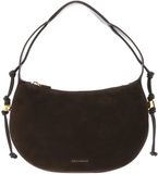 Coccinelle Thess Handbag Suede Le. / Grained Le. Fango / Fango donkergroen