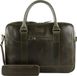 BUCKLE & SEAM Leren Business tas Laptoptas met laptopvak Everett Orange Business Bag Olive Donkergroen