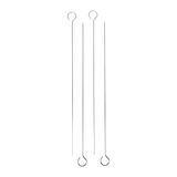 I LOVE BBQ - Grillspiesen - 4 lange grillspiesen van roestvrij staal - lengte 35 cm - dikte van het roestvrij staal: 1,6 mm - grillspiesen veelzijdig inzetbaar
