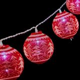Krist+ Bollenslinger LED 2 m Kerstboom Ø 6 cm Rood Wit