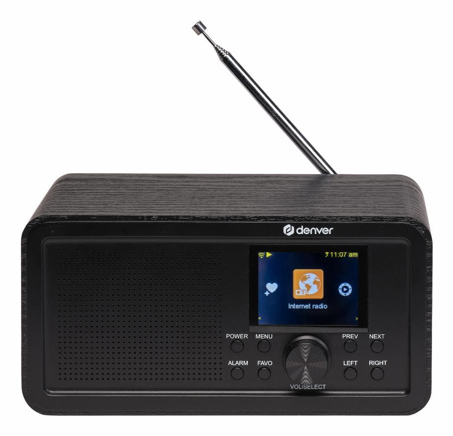 Denver DIR-200 Persoonlijk Zwart DAB+ FM Internetradio Bluetooth Wifi