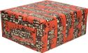 Bellatio Decorations Sinterklaas inpakpapier - 2x - cadeaupapier - print rood - 2.5 x 0.7 meter