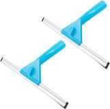 Benson Raclette/raclette - 2x - manche en plastique - lame réglable - bleu - 30 cm