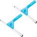 Benson Raclette/raclette - 2x - manche en plastique - lame réglable - bleu - 30 cm