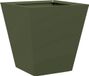 vidaXL Plantenbak - 30x30x30 cm - Staal - Olijfgroen