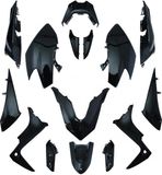 P2R Kit carénage pour Scooter Yamaha 530 T-Max 2017-2019, 15 pièces, Noir Brillant