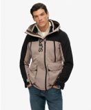 Superdry Colour Block Windbreaker Jas Heren XL Deep Beige Slub