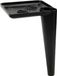 Pieds de meuble stiletto, noir, mat, 15 cm