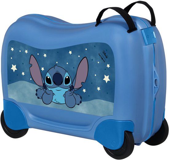 Samsonite Kinderkoffer - Dream2Go Disney Ride-On Stitch Lichtblauw 52cm