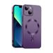ICOVERI Magnetische TPU-gel beschermhoes, compatibel met iPhone 14, metallic effect, mat, compatibel met Magsafe, camerabescherming, displaybescherming, militaire kwaliteit, flexibele TPU. (paars)