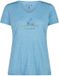 CMP Dames-T-shirt Blauw Gemeleerd V-hals Korte mouw Polyester L