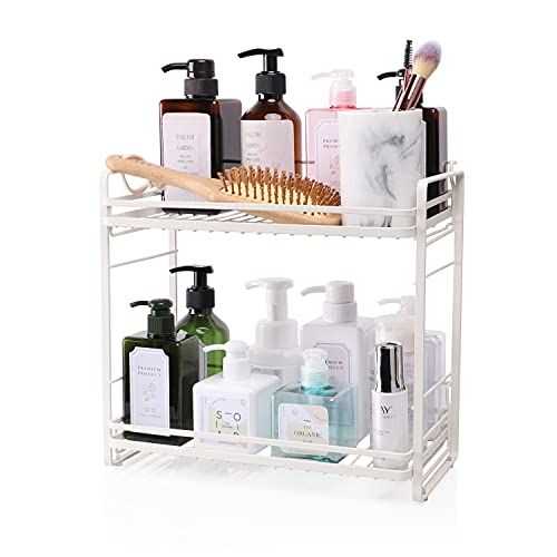 zccz 2-Tier Badkamer Aanrecht Organizer - Wit