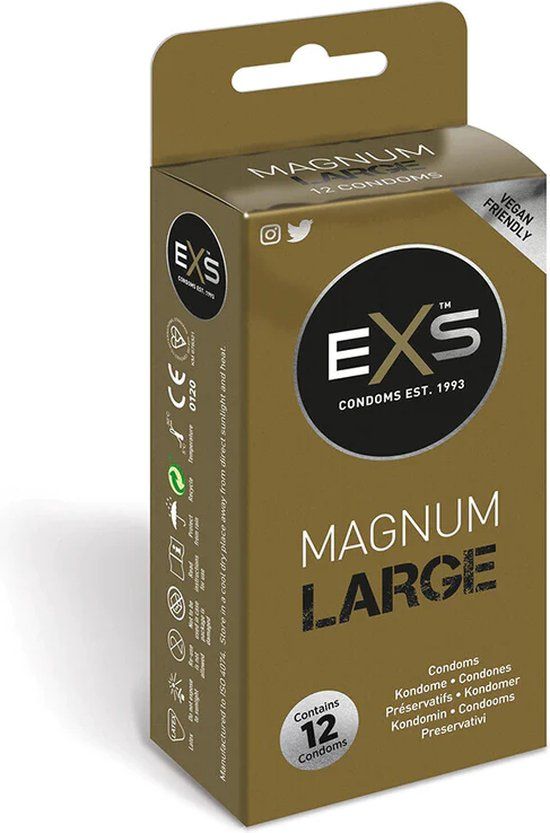 EXS Magnum Large condoms (60mm) - 12 pack
