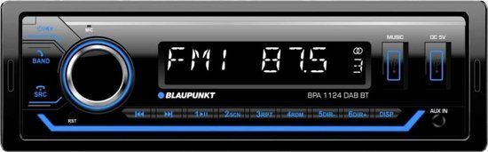 Blaupunkt BPA 1124 DAB BT Autoradio - 1-DIN - DAB+ Tuner/RDS - Bluetooth - Handsfree - 4x50W