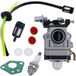 Carburateur Débroussailleuse 52cc 49cc 43cc Kit Carburateur Avec Joint Tuyau, Bougie Et Filtre À Essence