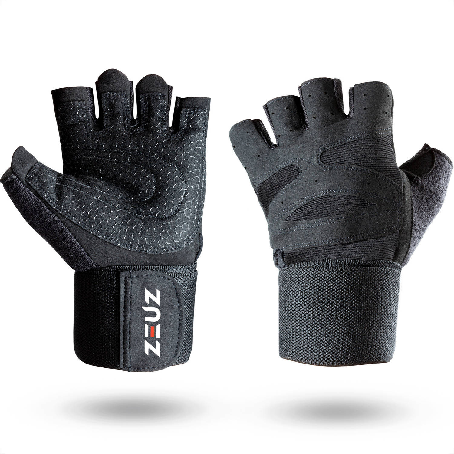 ZEUZ ZEUZ® Sport & Fitness Handschoenen Heren & Dames – Krachttraining Artikelen – Gym & Crossfit Training – Zwart – Maat S