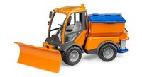 bruder 02690 - VarioCar Winteronderhoud | met volledig functionerend strooimechanisme, voertuig voor het ruimen van sneeuw en ijs van de weg, speelgoedauto, 1:16
