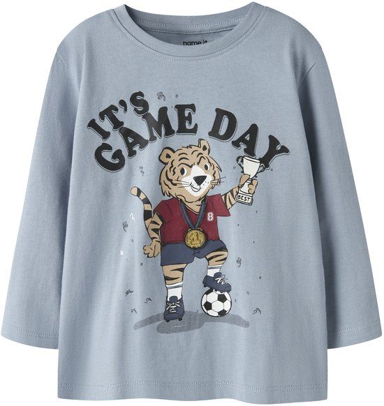 NAME IT - NMMLAUGE LS NREG TOP BOX - Jongens - Lange mouwen shirts - Maat 92 - Katoen - Ashley Blue