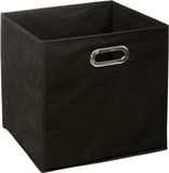 5Five Opbergmand / kastmand - Zwart - Linnen - 29 liter - 31 x 31 x 31 cm
