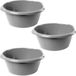 Hega hogar Hega Hoger Afwasteil - 3x - 3L - Rond - Zilver - 25 x 11 cm