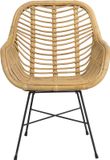 Beliani CANORA - Bohemian Rattan Dining Chair - Beige