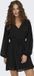 ONLY - ONLSTAR LIFE L/S PLISSE SLEEVE DRESS WVN - Zwart - XS