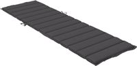 vidaXL Ligbedkussen 200x60x4 cm stof gemêleerd antracietkleurig