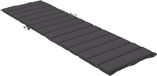 vidaXL Ligbedkussen 200x60x4 cm stof gemêleerd antracietkleurig