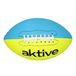 AKTIVE PVC-rugbybal, diameter 22 cm, maat 5, neongeel en blauw, robuust en duurzaam, eenvoudige grip, optimaal voor outdoor-training, sport, bal, ballen (54209)
