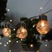 RexTech Guirlande lumineuse d'extérieur 'Diamond' - 20 lampes - env. 3 mètres de long - Lumière blanc chaud (2700K) - IP65 - 8 modes d'éclairage - Lampes en forme de diamant