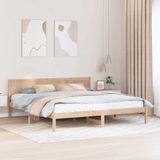 Maison Exclusive - Lit, marron, 200 x 200 cm, pin massif