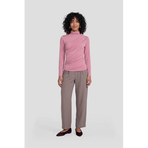Ruby Ruby gedrapeerde jersey top mauve