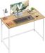 Vasagle Computerbureau, Bureau, 100 x 50 x 76 cm, Natuurlijk Eiken en Parelwit