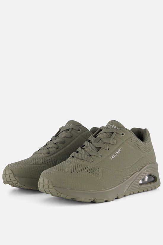 Skechers Uno Shiny Scale Sneakers groen Textiel