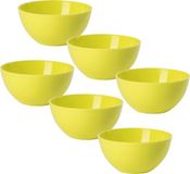 Plasticforte kommetjes/schaaltjes - 6x - dessert/ontbijt - kunststof - D17 x H7 cm - groen