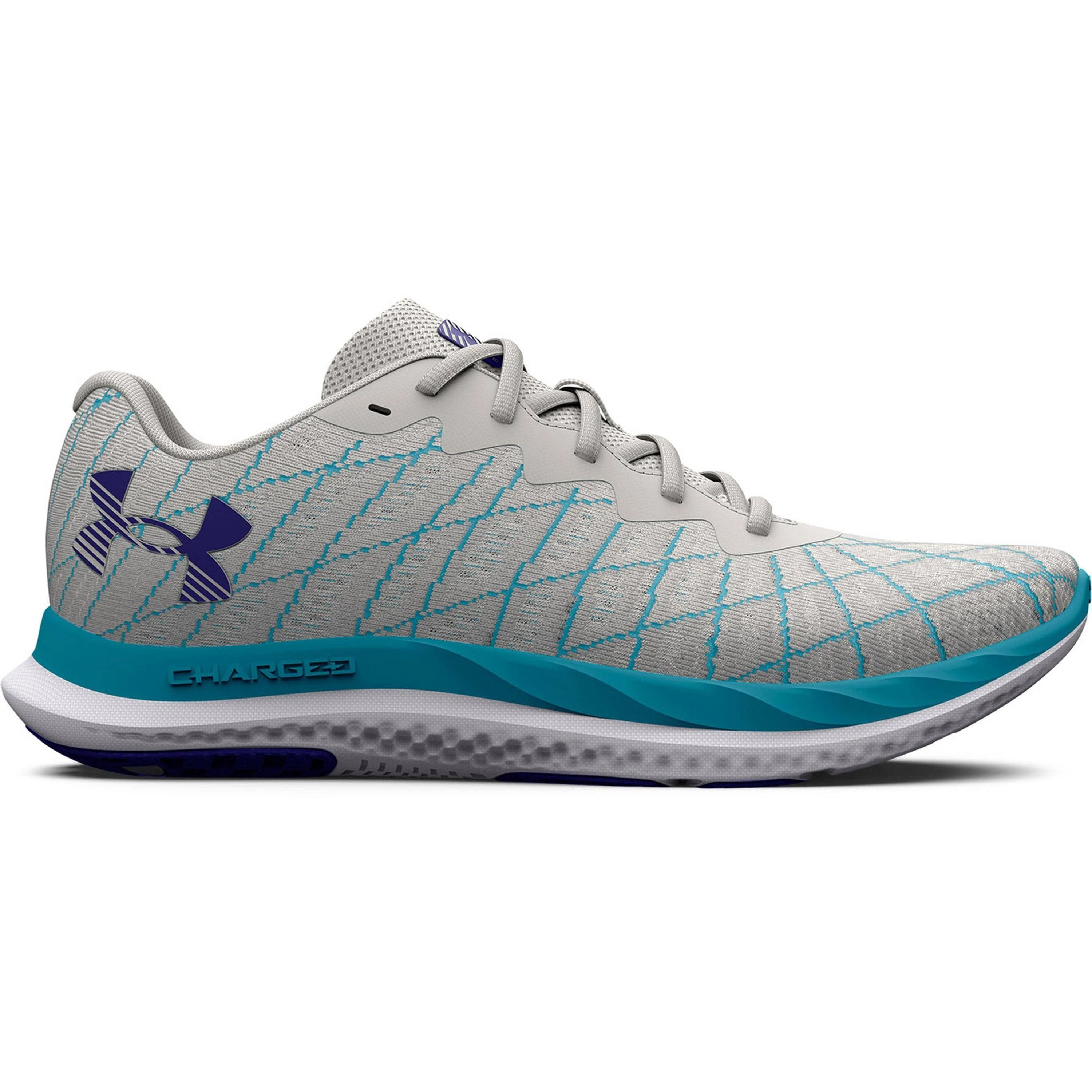 Under Armour Charged Breeze 2 Women's Running Shoes - Grey/Turquoise - US 8.5 / EU 40