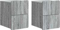 vidaXL Muurbevestigde Nachttafel 2 st Grijs sonoma 33 x 34,5 x 43 cm
