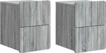 vidaXL Muurbevestigde Nachttafel 2 st Grijs sonoma 33 x 34,5 x 43 cm