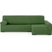 ECOMMERC3 Chaise longue-bankovertrek met lange arm rechts, universeel en veelzijdig - sofahoes, groen, eenvoudig aan te brengen, voor rugleuning, zitting en armleuningen