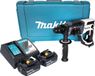 Makita DHR 202 RGW accu-boorhamer 18 V 20 mm 2,0 J wit + 2x accu 6,0 Ah + oplader + koffer