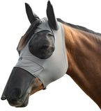 HKM Vliegenmasker UV werend - met neusnet en ritssluiting - XXS - moerasgrijs
