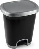 Plasticforte Pedaalemmer - Zwart/Zilver - 27 liter