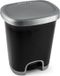 Plasticforte Pedaalemmer - Zwart/Zilver - 27 liter