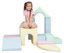 Blocs d'escalade en mousse - Baby gym - 10 pièces - Pastel - Cuir végétalien