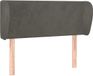 vidaXL Hoofdbord met randen 83x23x78/88 cm fluweel donkergrijs