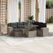 Maison Exclusive - Ensemble de jardin, 8 pièces, avec coussins, en polyrotin gris clair