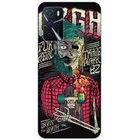 Oppo Bedrukt siliconen hoesje compatibel met Oppo A16 Skull urgh